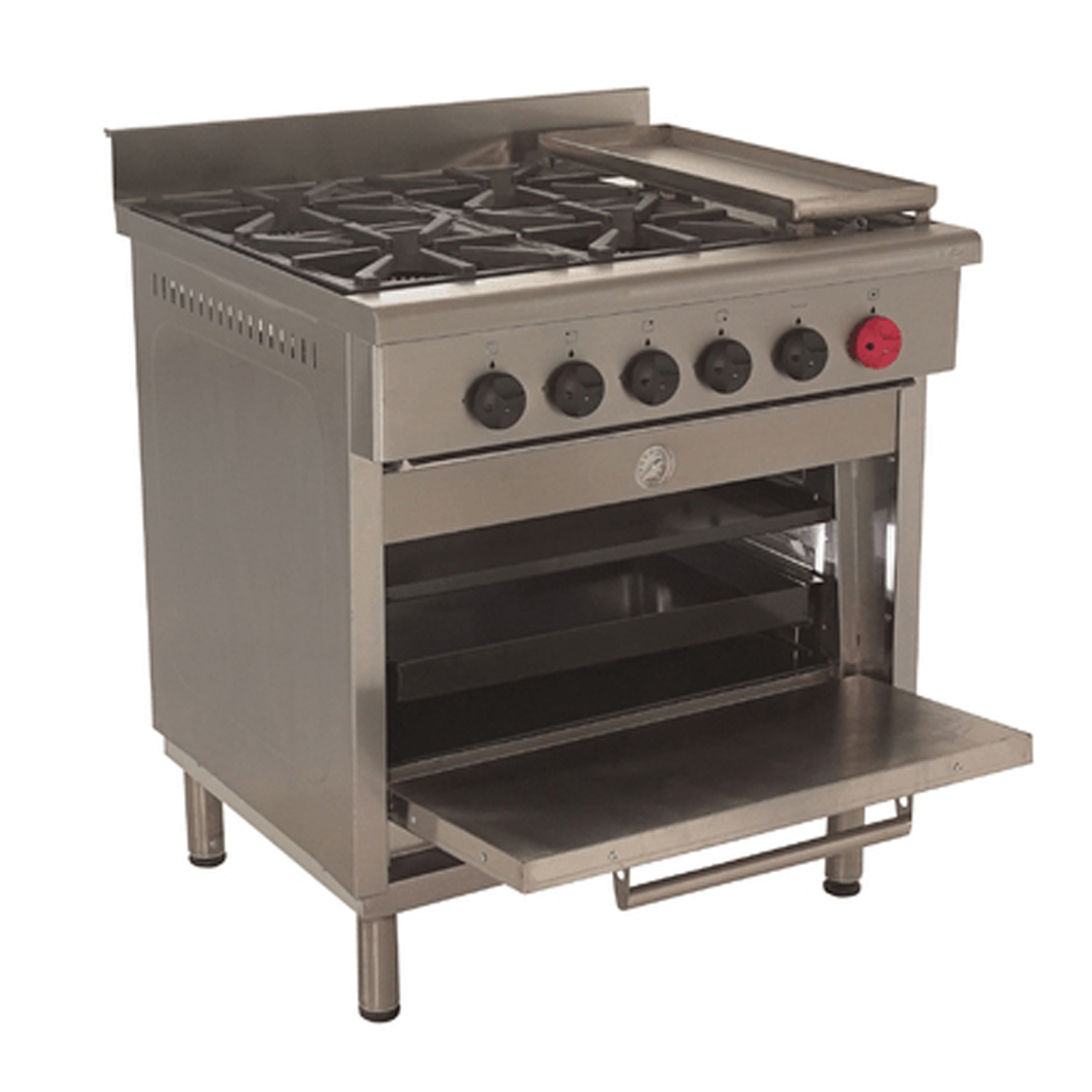 maigas cocina industrial 4 platos 300x300 con plancha churrasquera gas  natural maigas | Climatizacion.cl