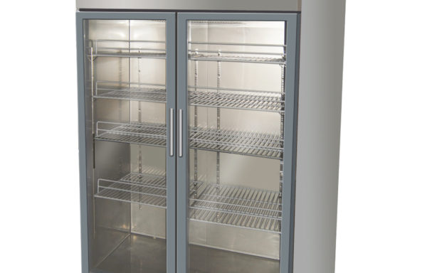 Congelador vertical 1000 Lts. 2 puertas de vidrio.